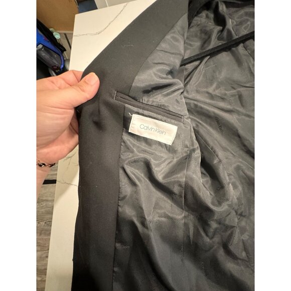Calvin Klein Boys Black Blazer Jacket Size 12Polyester/Rayon Blend - Picture 8 of 10